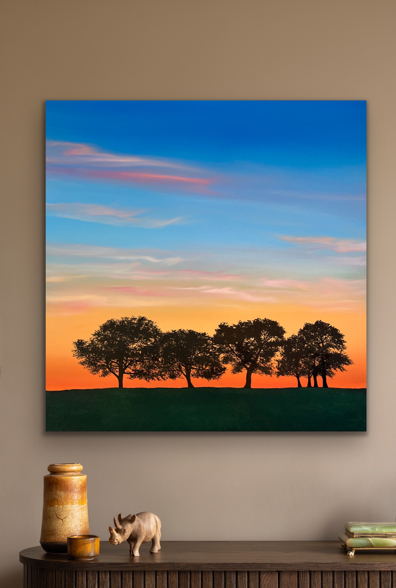 Oil Painting 'Until The Stars Come Out' 50cm x 50cm - Image 7