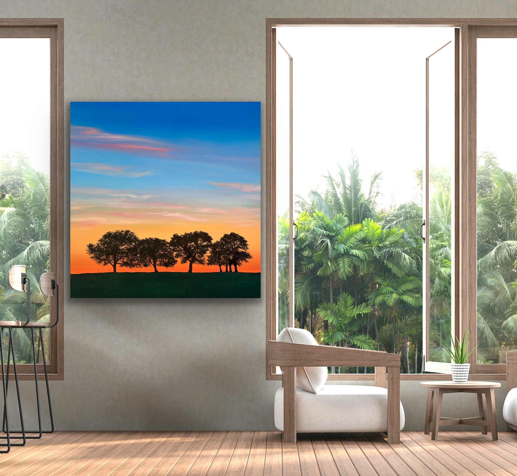 Oil Painting 'Until The Stars Come Out' 50cm x 50cm - Image 8