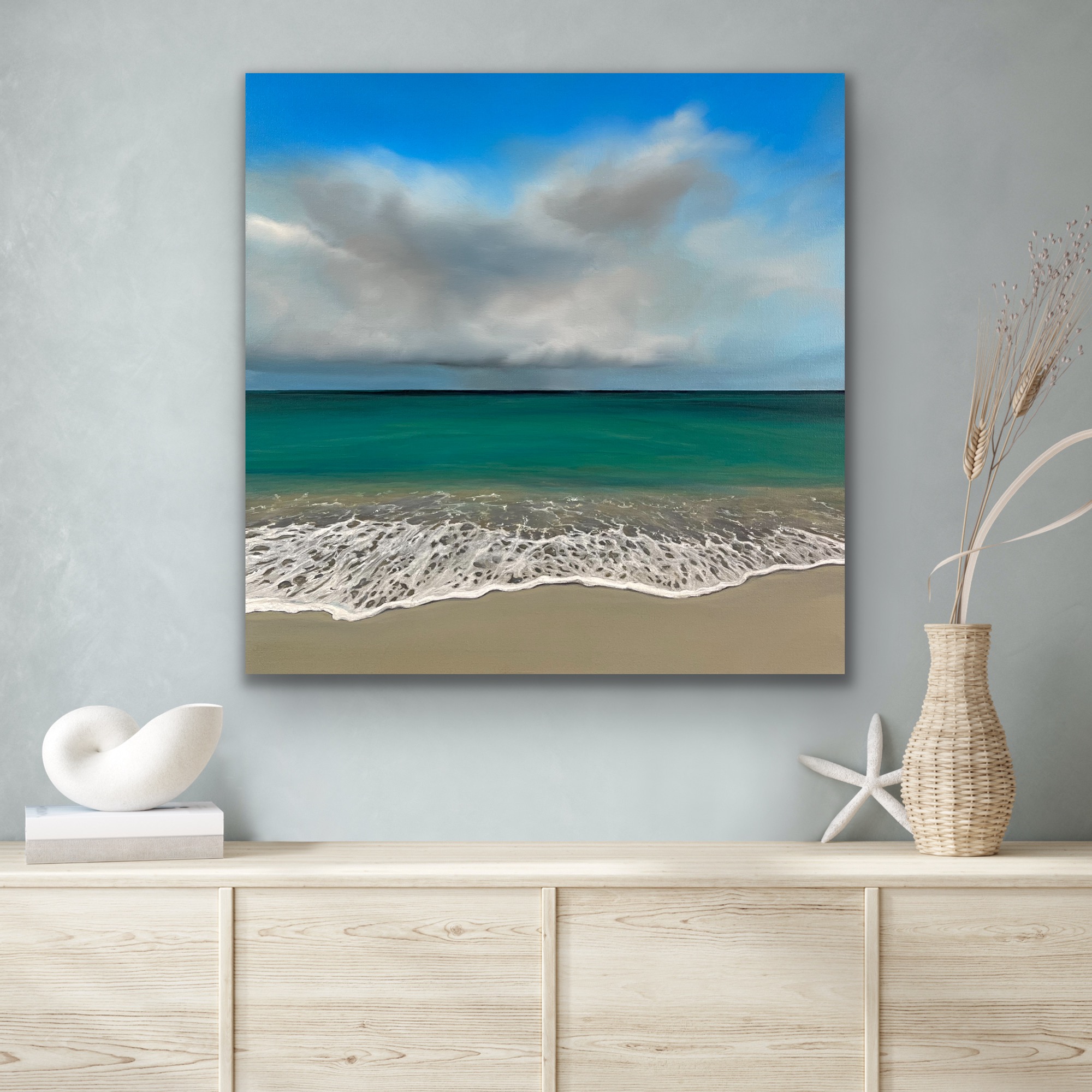 Oil Painting 'Keeper of Dreams' 30cm x 30cm - Image 5
