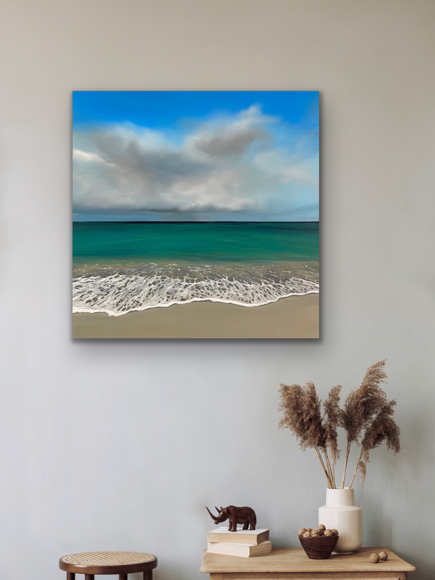 Oil Painting 'Keeper of Dreams' 30cm x 30cm - Image 4