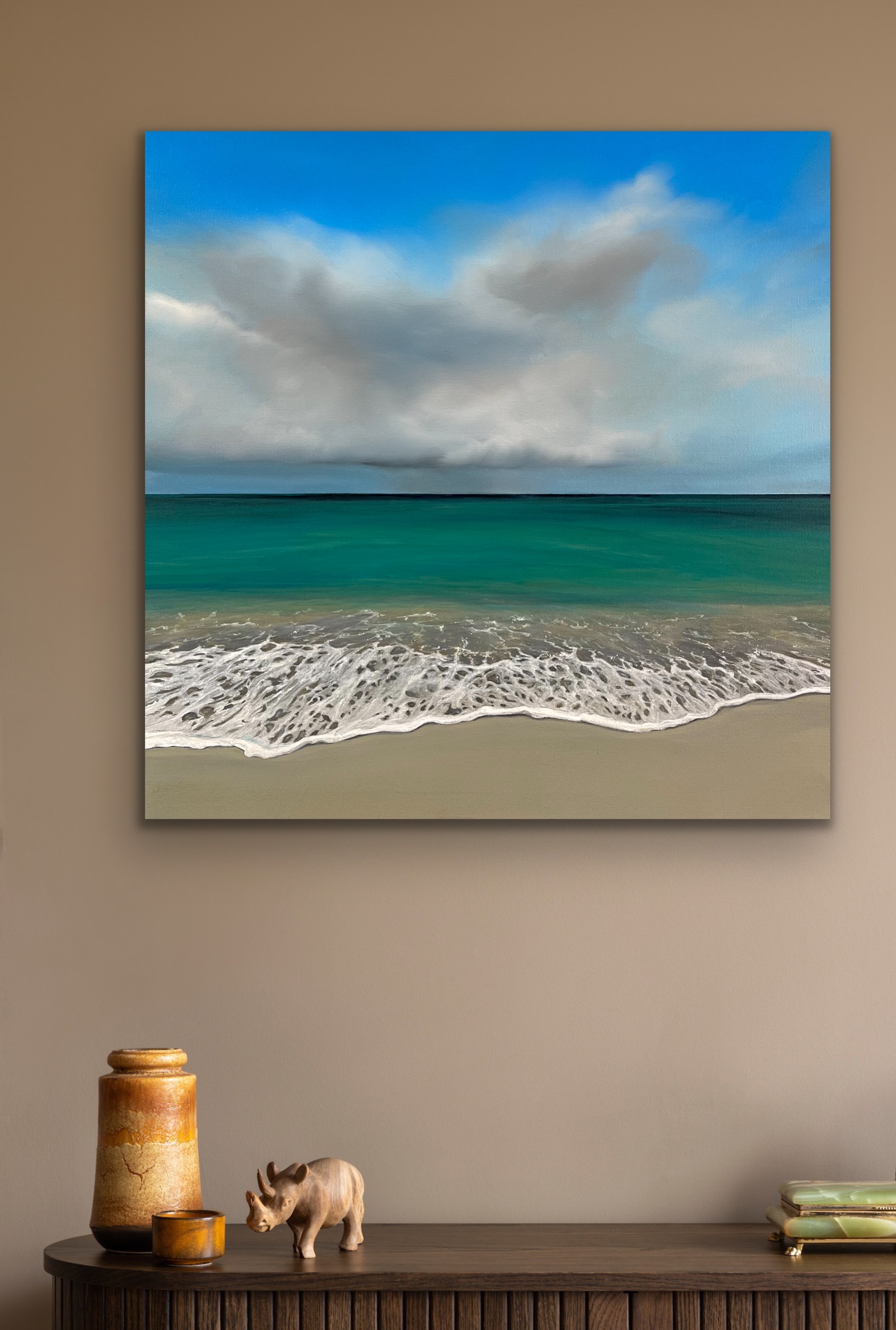 Oil Painting 'Keeper of Dreams' 30cm x 30cm - Image 7