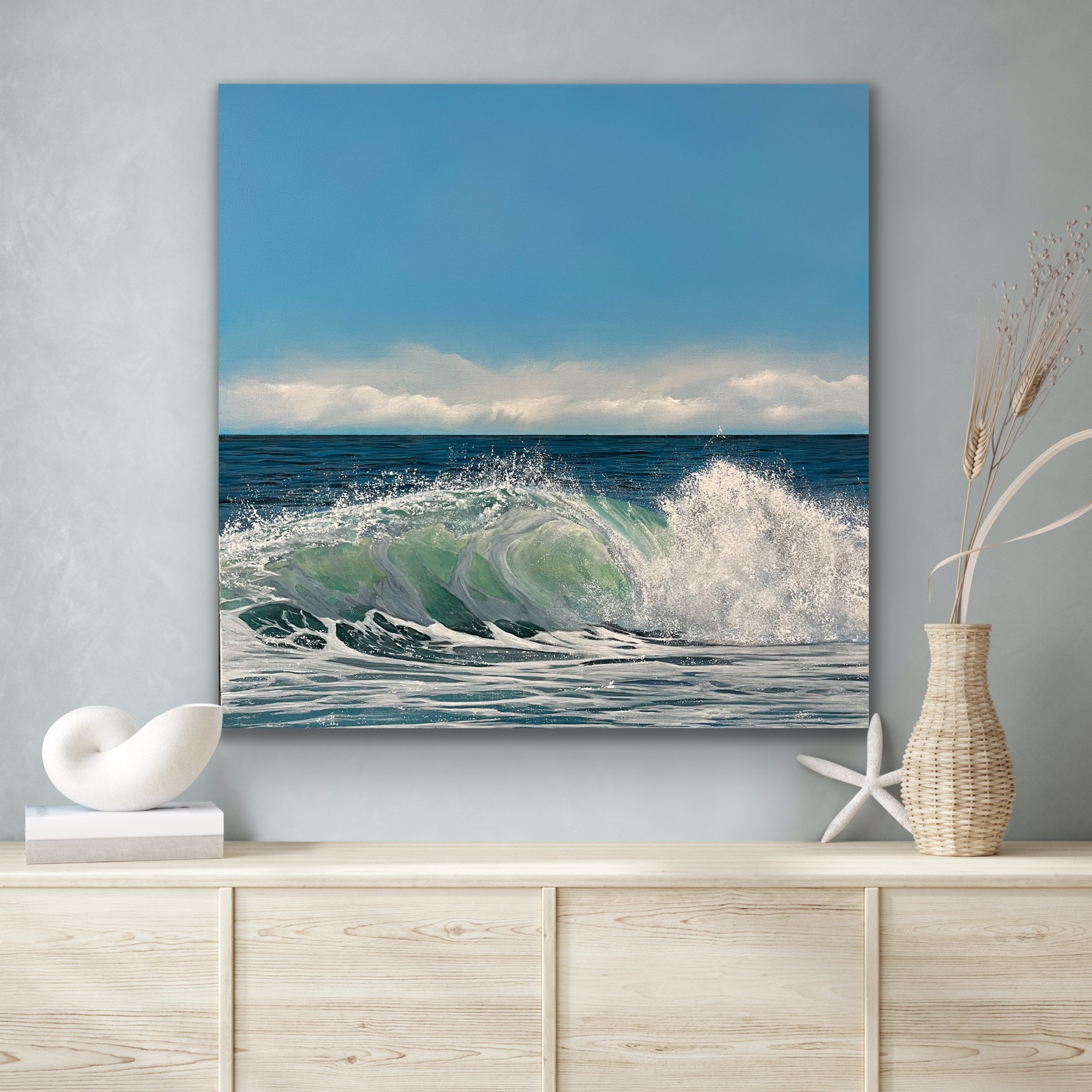 Oil Painting 'Summer's Finale' 30cm x 30cm - Image 4