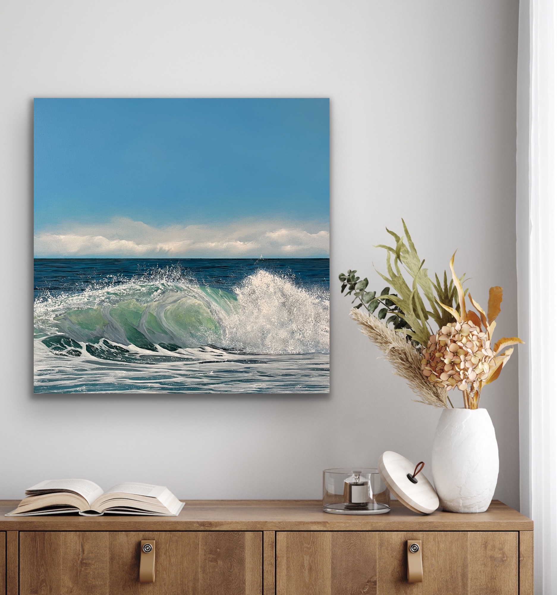 Oil Painting 'Summer's Finale' 30cm x 30cm - Image 5