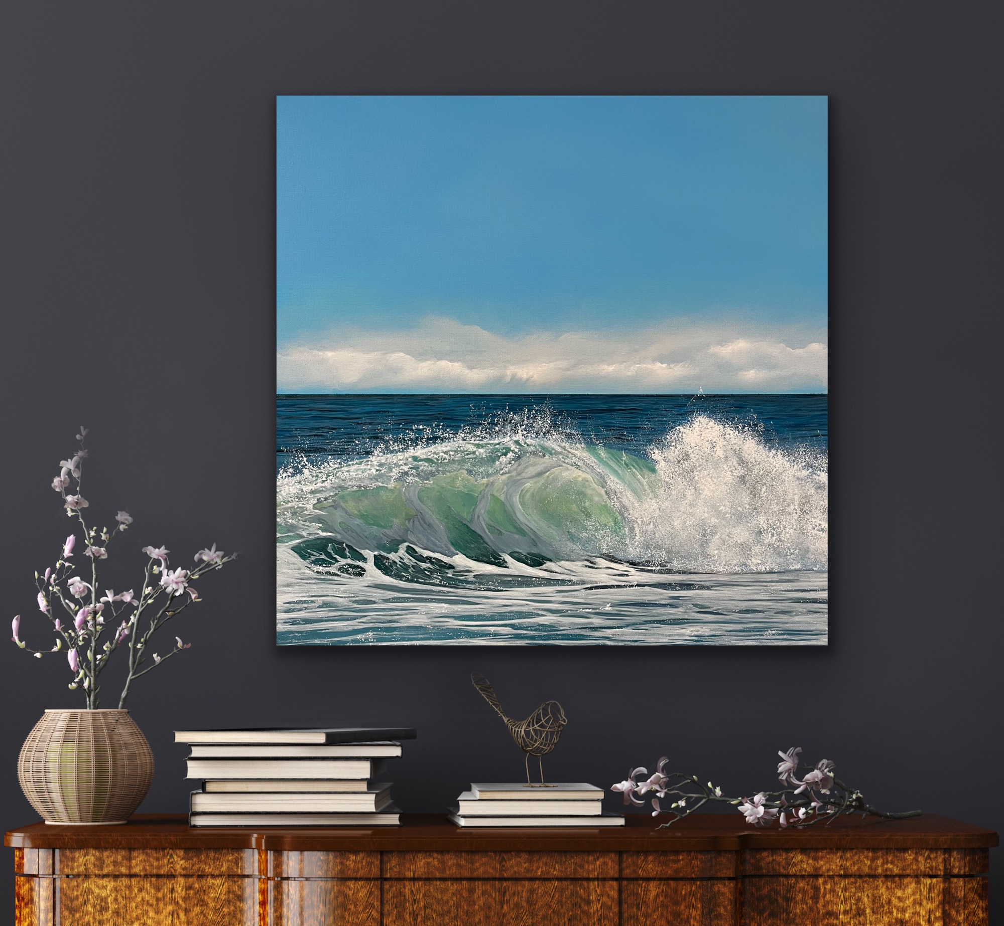 Oil Painting 'Summer's Finale' 30cm x 30cm - Image 8