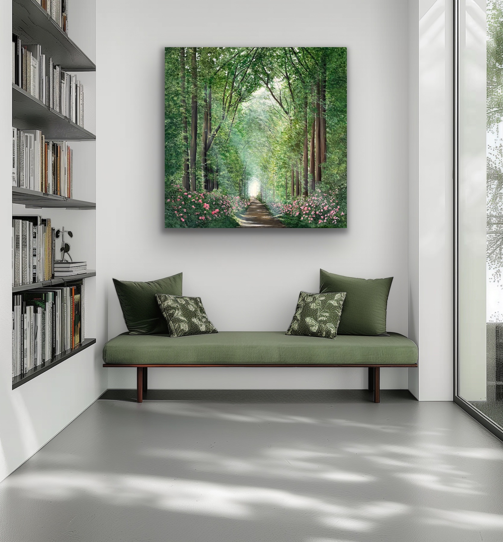 Original Acrylic Painting 'The Silent Forest' 60cm x 60cm - Image 3