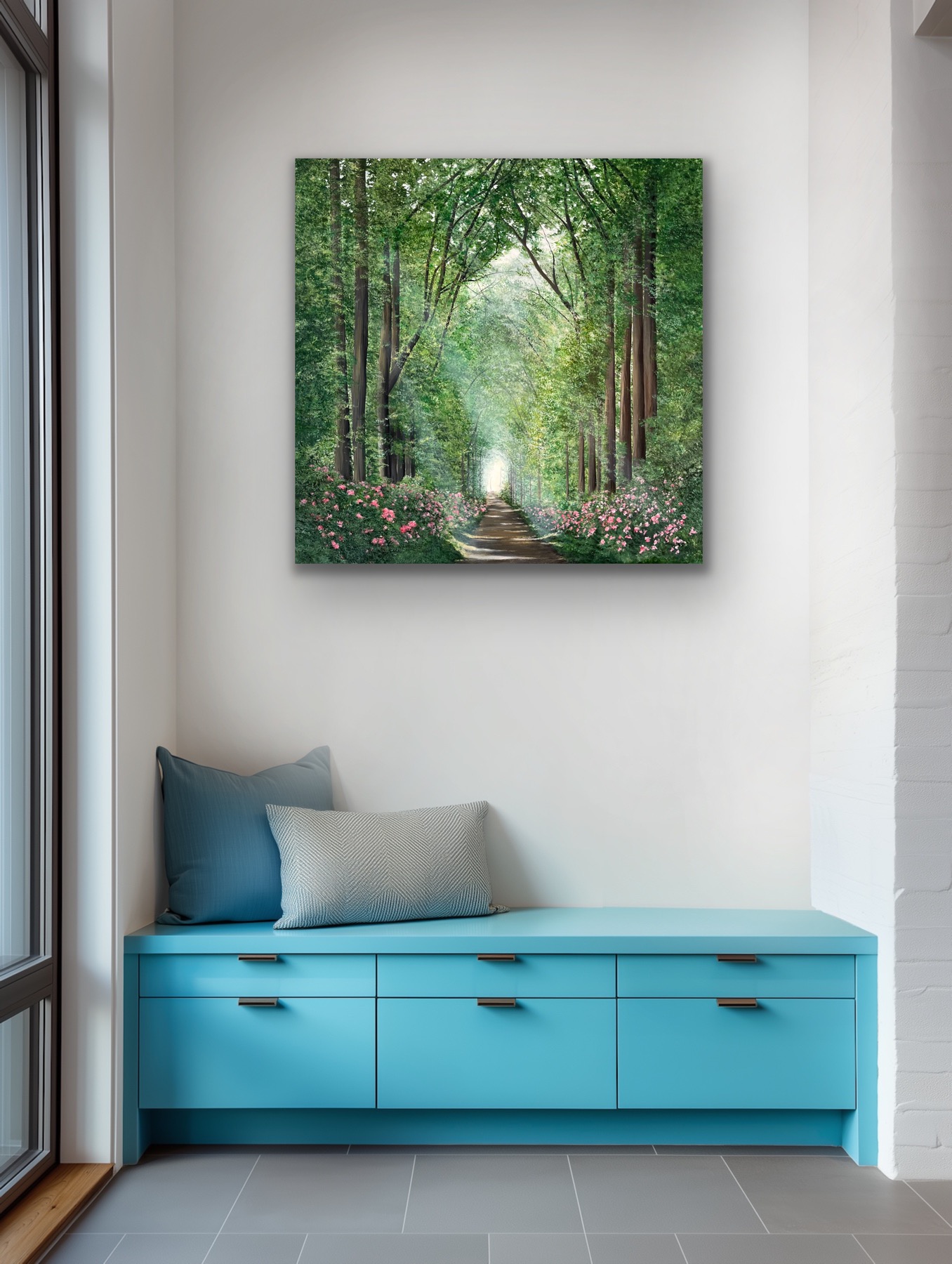 Original Acrylic Painting 'The Silent Forest' 60cm x 60cm - Image 7