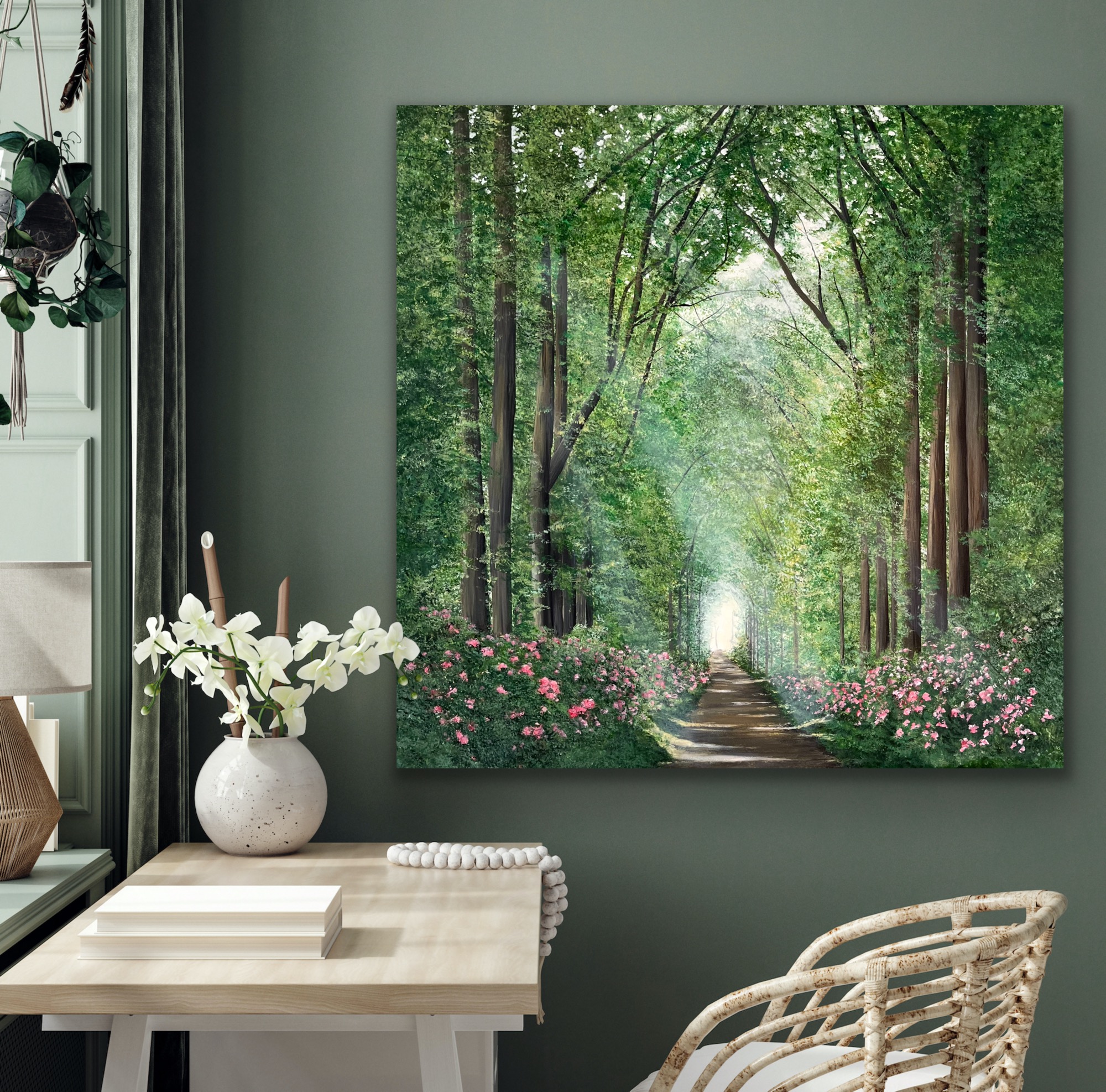 Original Acrylic Painting 'The Silent Forest' 60cm x 60cm - Image 2