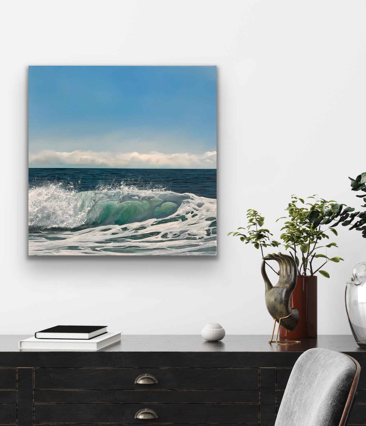 Oil Painting 'The Beginning' 30cm x 30cm - Image 7
