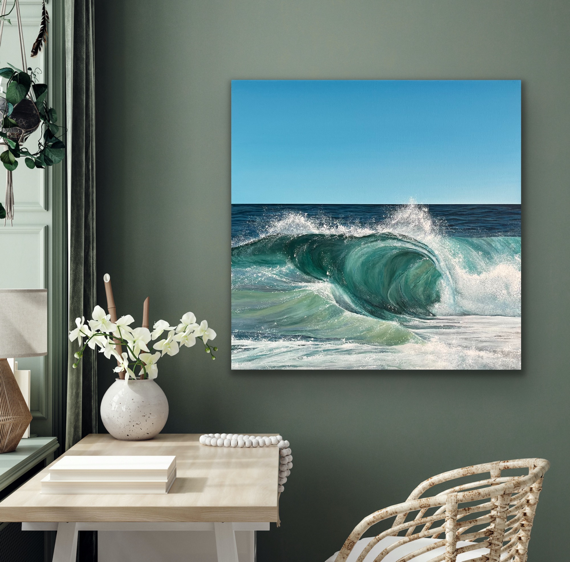 Acrylic Painting 'Ocean Soul' 30cm x 30cm - Image 7