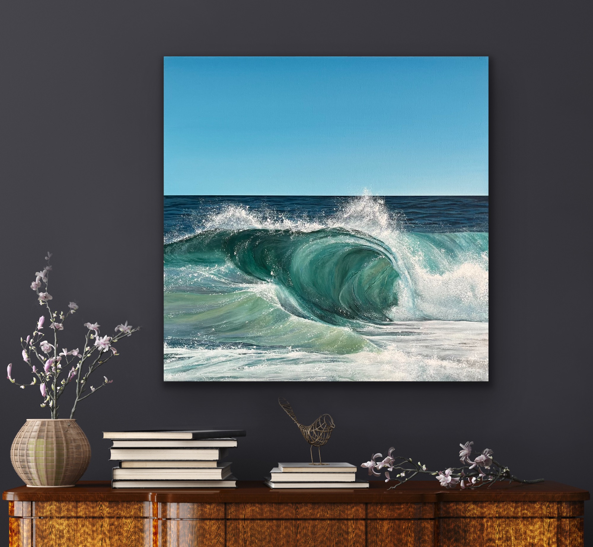 Acrylic Painting 'Ocean Soul' 30cm x 30cm - Image 3