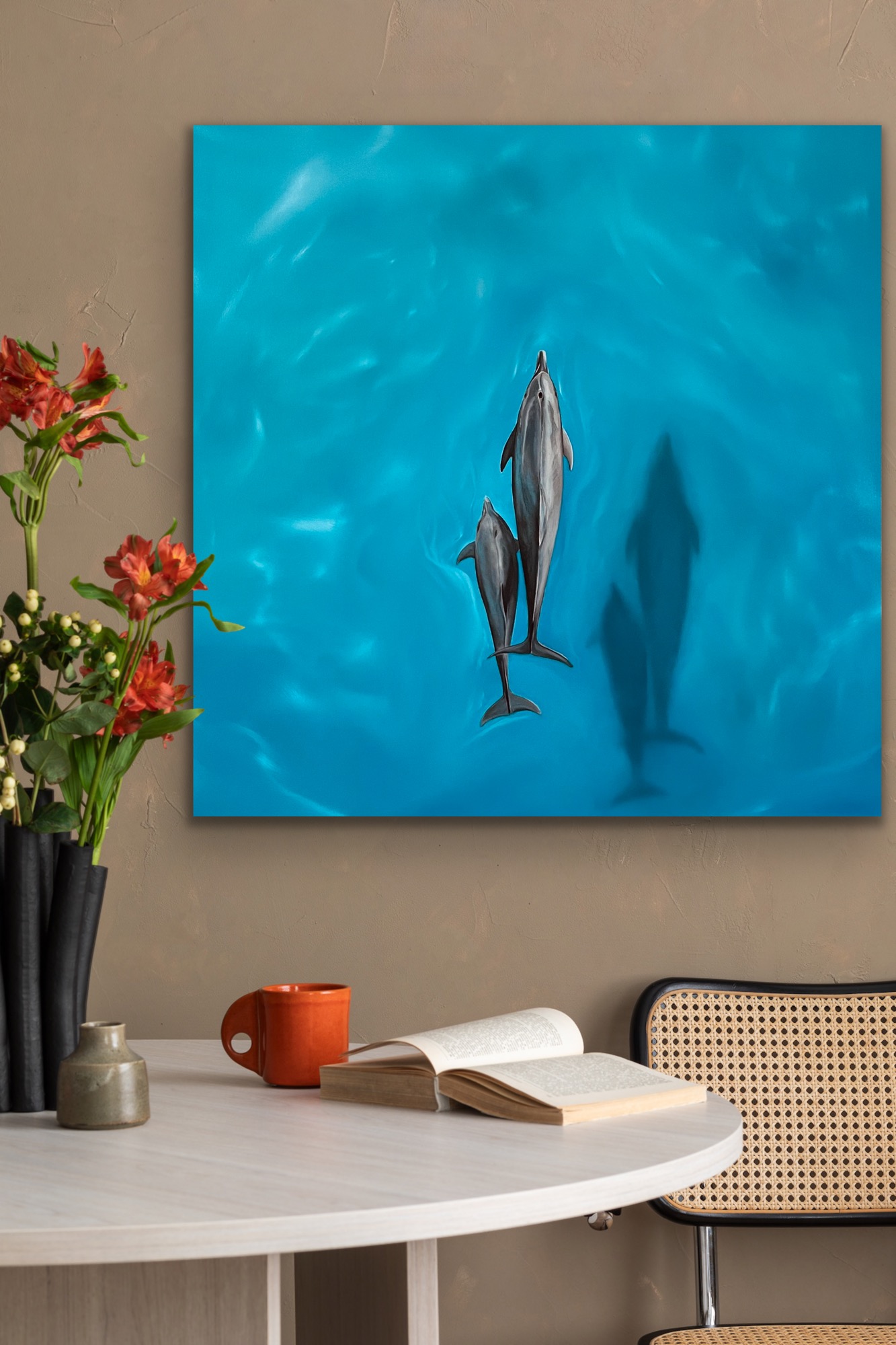 'Sea Dreams' original oil painting 50cm x 50cm - Image 7