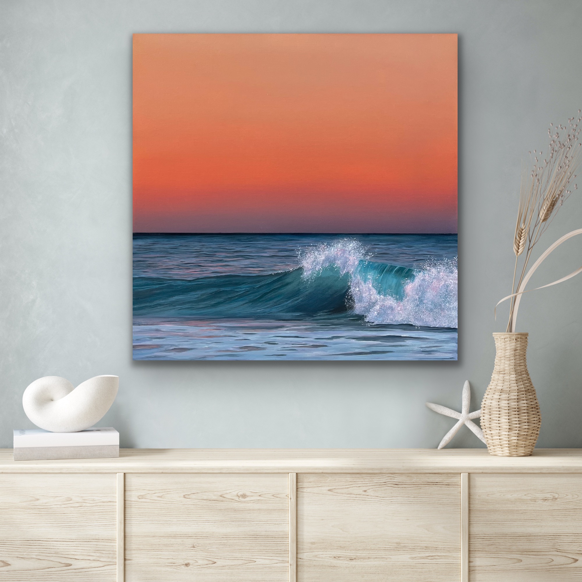 Oil Painting 'Passing Moment' 30cm x 30cm - Image 8