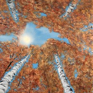 Acrylic Painting 'Autumn's Gold' 30cm x 30cm